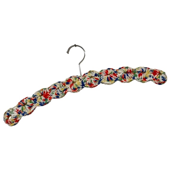 Vintage Colorful Crochet Hanger - Picture 3 of 6